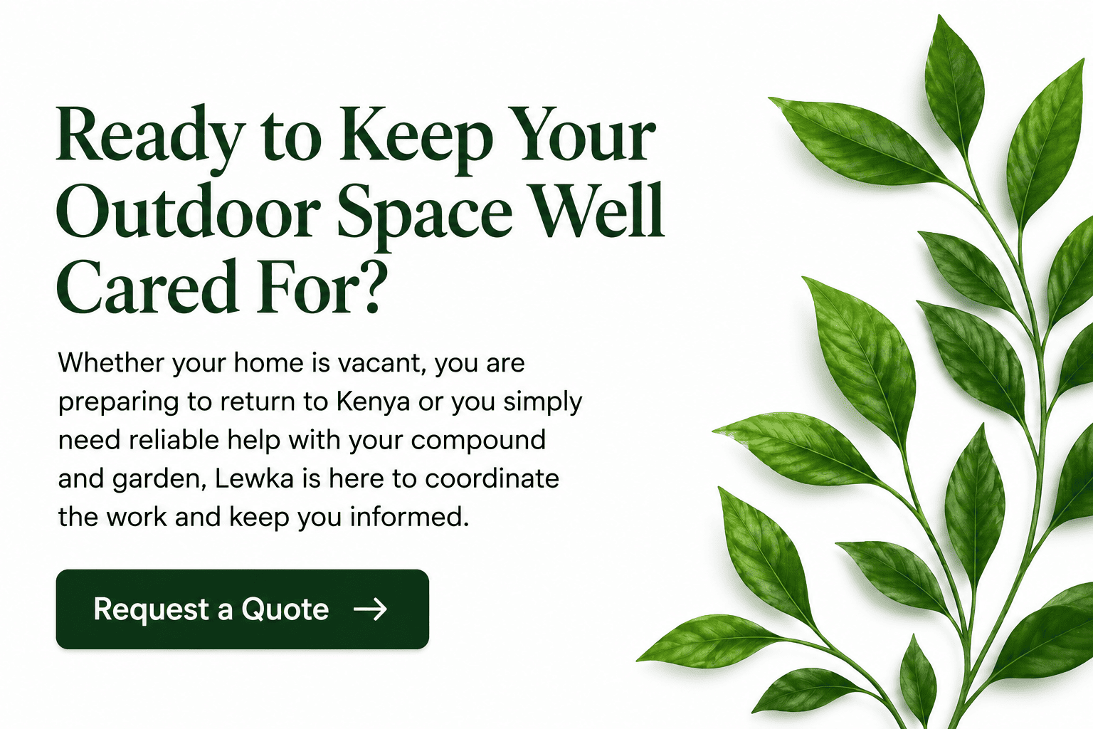 contact lewkaexperience.com compound and garden care nairobi